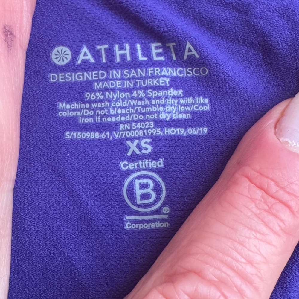 Athleta speedlight purple racer back tank top NWT size Xs - Picture 7 of 16